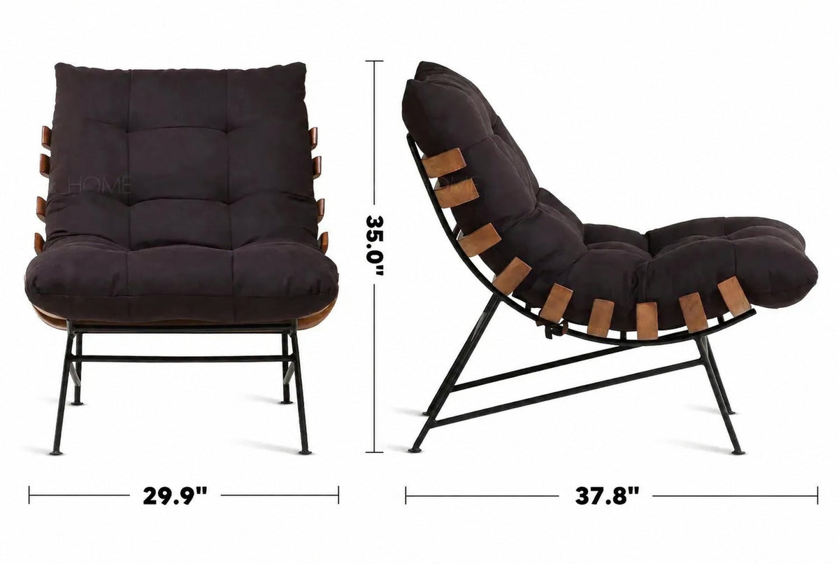 Industrial Fabric 1 Seater Sofa MARVELLA Size Chart
