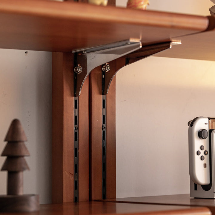 Vintage boxwood modular hanging wall shelf system muse dining detail 3.