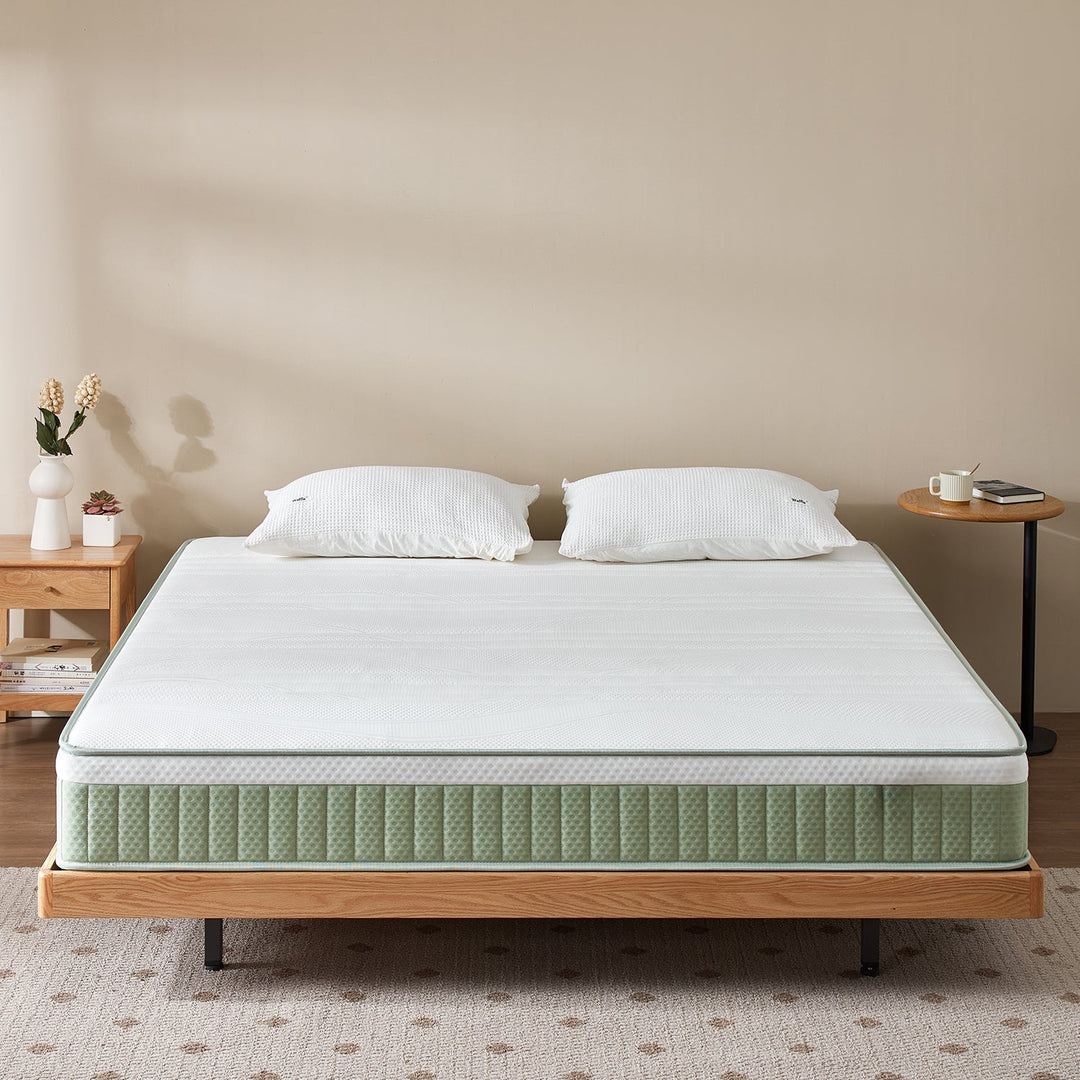 22cm Natural Latex Jute Fiber Pocket Spring Double Side Mattress FOREST