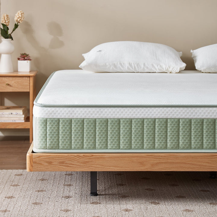 22cm Natural Latex Jute Fiber Pocket Spring Double Side Mattress FOREST