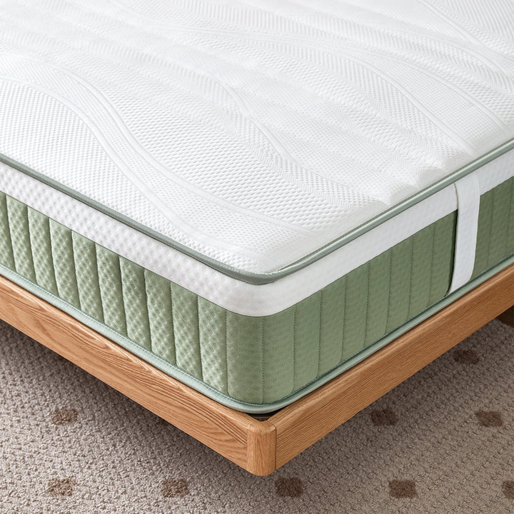 22cm Natural Latex Jute Fiber Pocket Spring Double Side Mattress FOREST