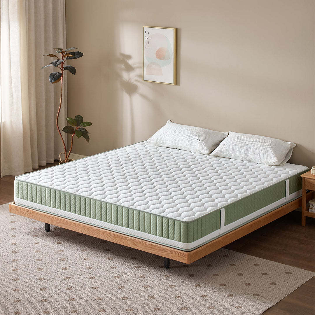 22cm Natural Latex Jute Fiber Pocket Spring Double Side Mattress FOREST