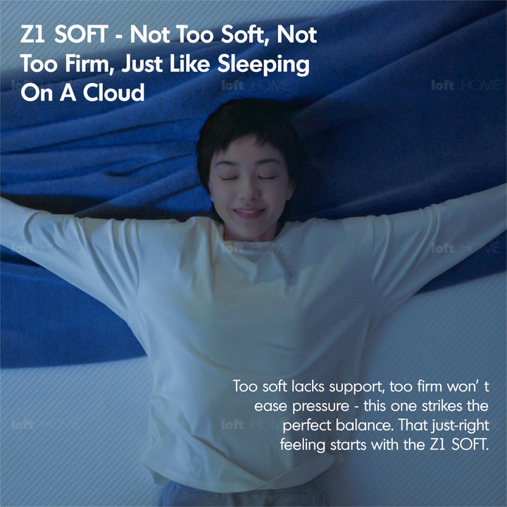 22cm Pocket Spring Gel Memory Foam Mattress BLUEBOX Z1