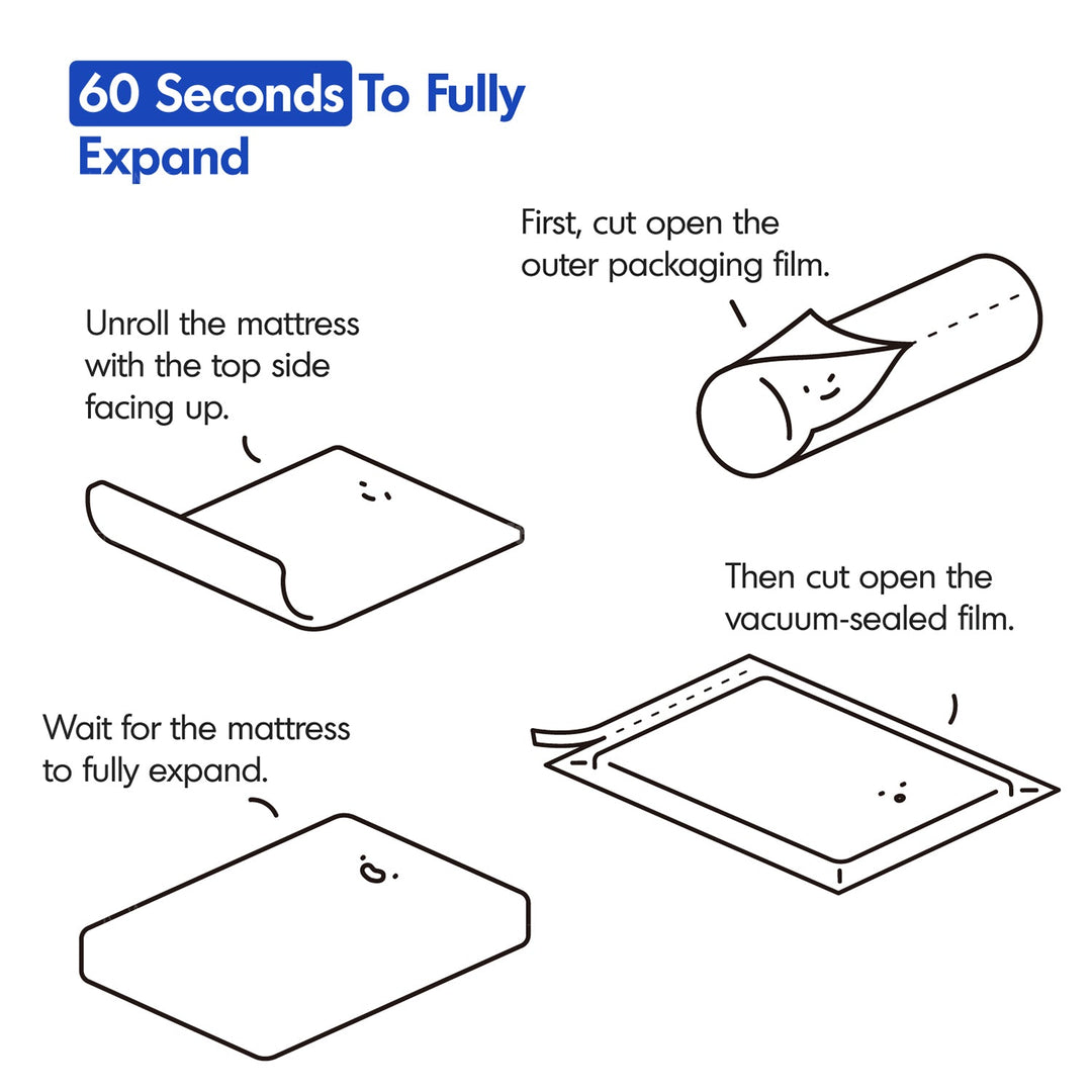 22cm Pocket Spring Gel Memory Foam Mattress BLUEBOX Z1