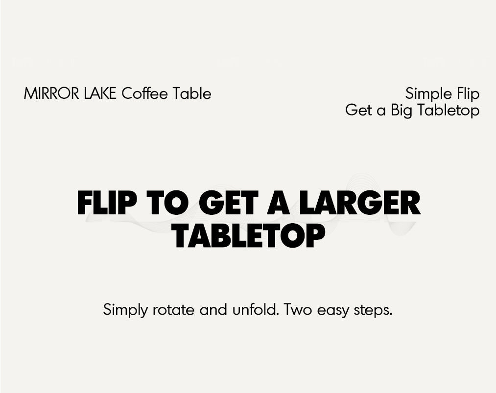 Japandi Walnut Wood Extendable Height Adjustable Coffee Table MIRROR LAKE More Details and Instruction_6