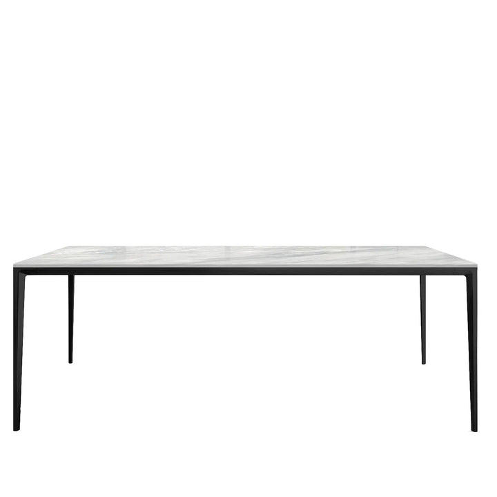 Minimalist Sintered Stone Dining Table LONG ISLAND BLACK