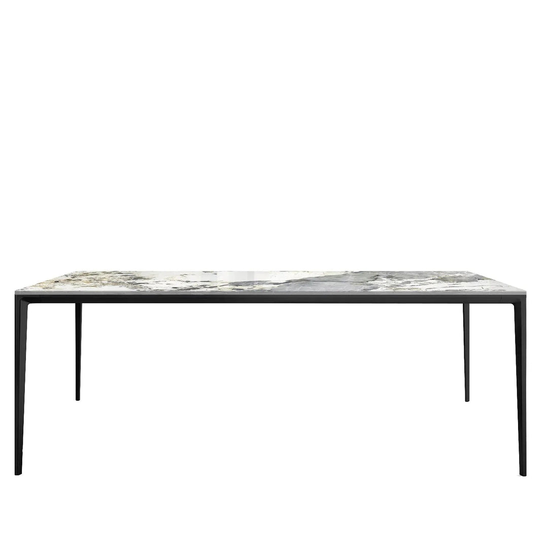 Minimalist Sintered Stone Dining Table LONG ISLAND BLACK