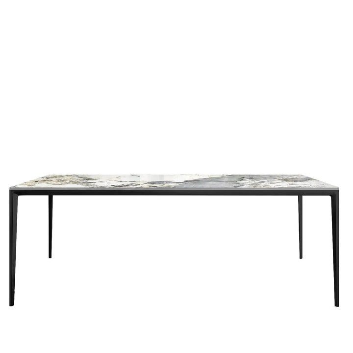 Minimalist Sintered Stone Dining Table LONG ISLAND BLACK