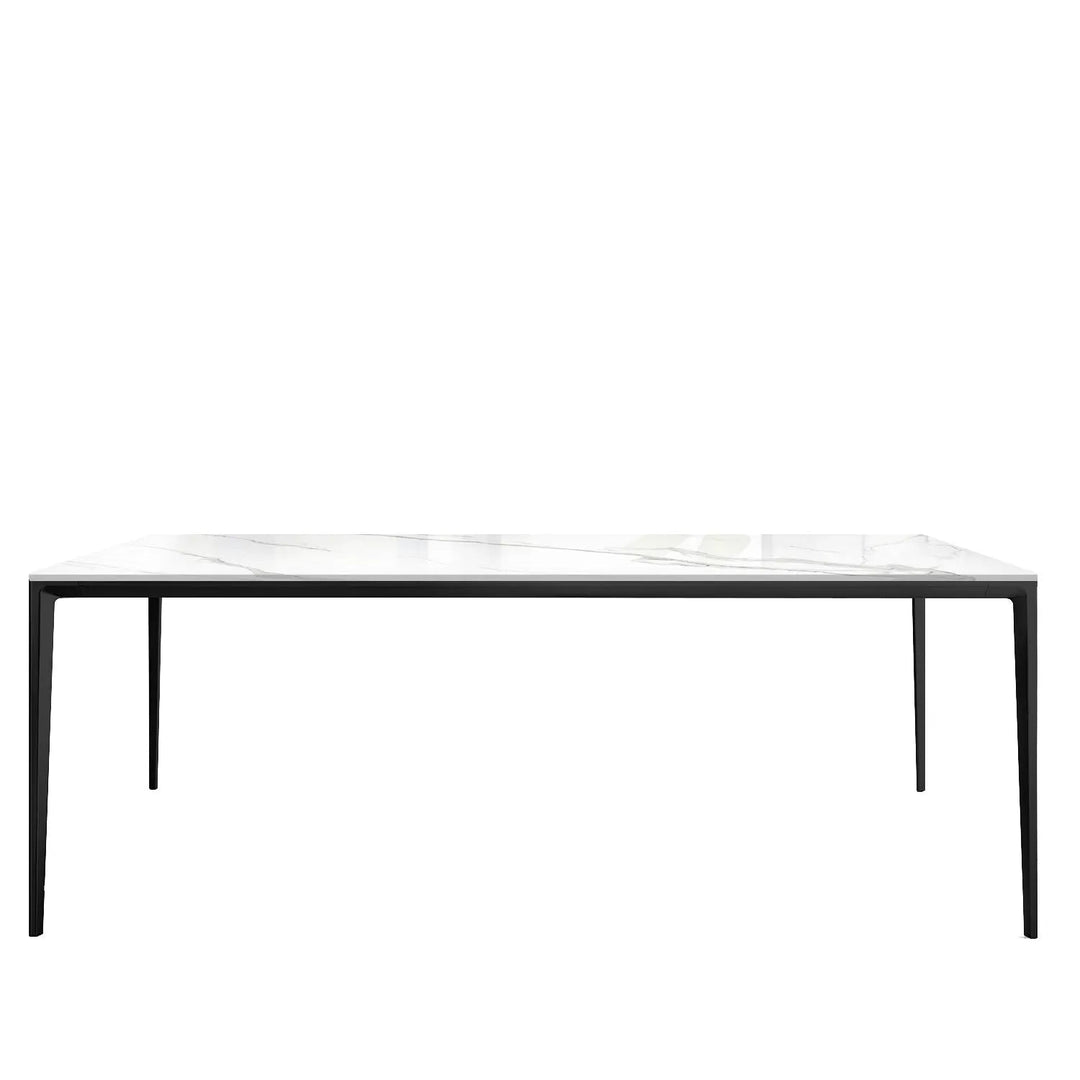 Minimalist Sintered Stone Dining Table LONG ISLAND BLACK