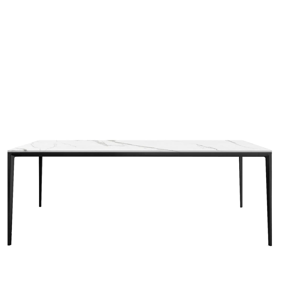 Minimalist Sintered Stone Dining Table LONG ISLAND BLACK