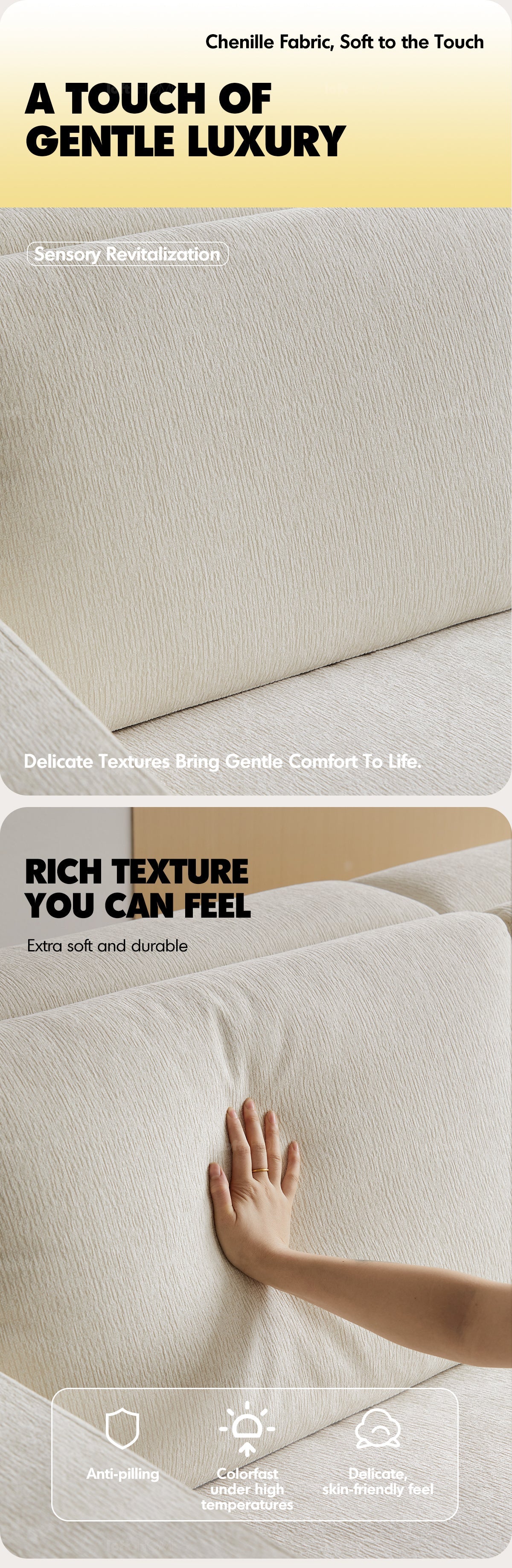 Minimalist Chenille Velvet Fabric Electric Recliner 3 Seater Sofa STRATUS More Details and Instruction_8
