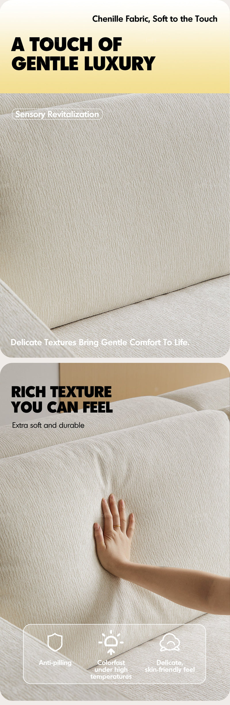 Minimalist Chenille Velvet Fabric Electric Recliner 3 Seater Sofa STRATUS More Details and Instruction_8