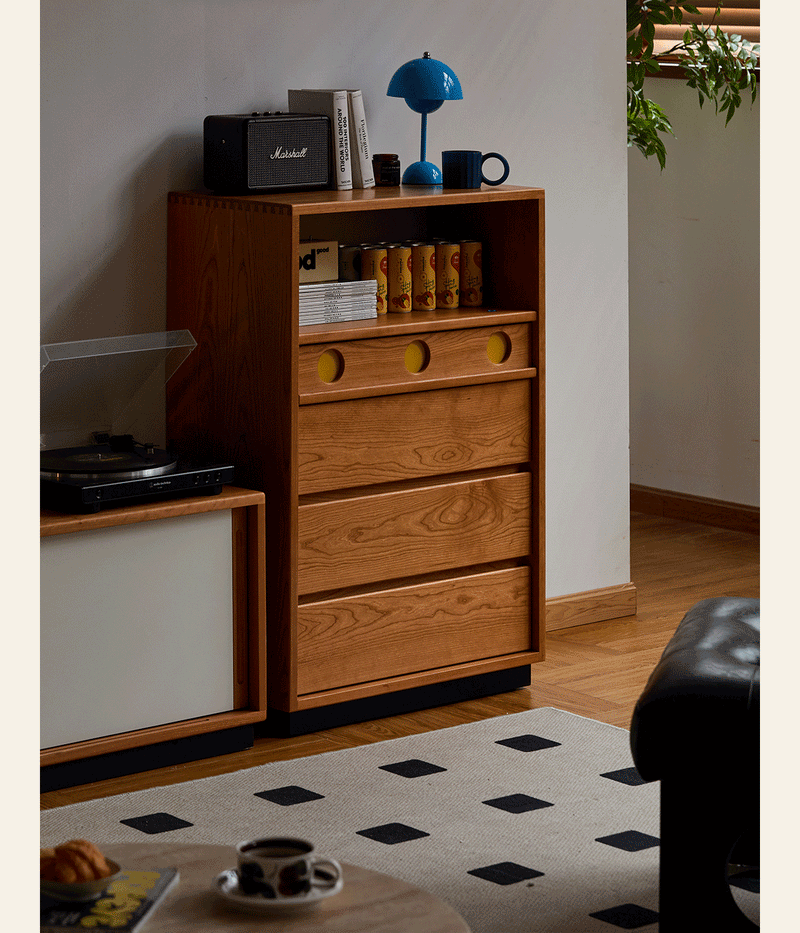 Scandinavian Cherry Wood Chest Of Drawers TIMELESS 4 More Details and Instruction_2