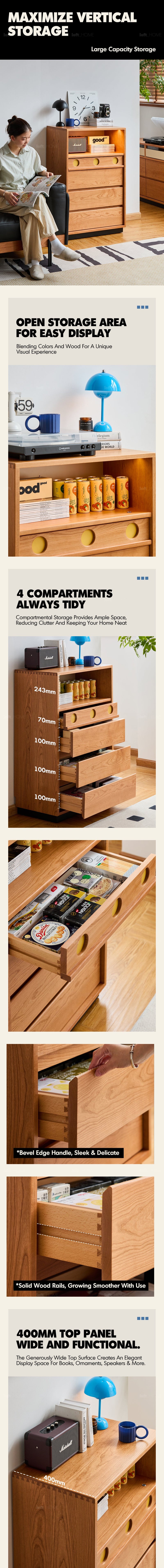 Scandinavian Cherry Wood Chest Of Drawers TIMELESS 4 More Details and Instruction_4