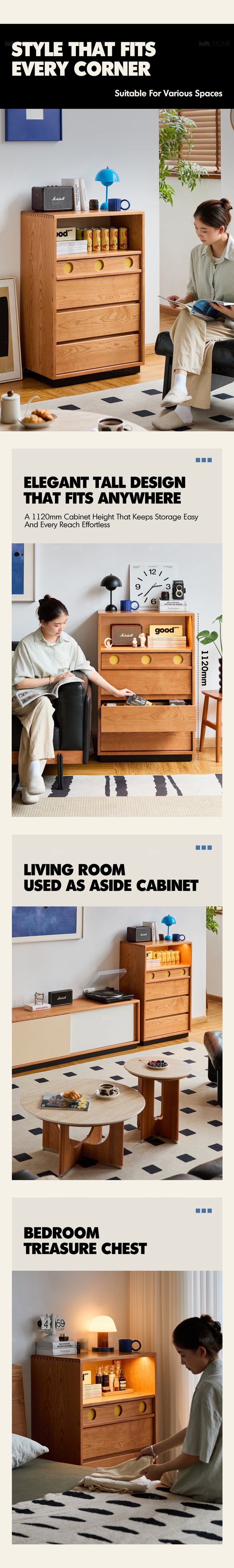 Scandinavian Cherry Wood Chest Of Drawers TIMELESS 4 More Details and Instruction_5