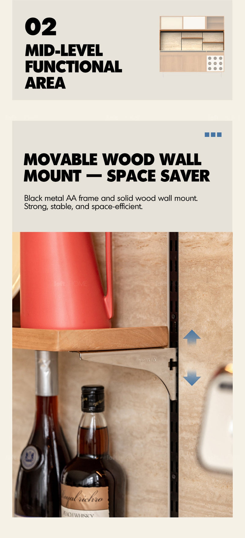 Scandinavian Cherry Wood Sintered Stone Storage Side Cabinet TIMELESS More Details and Instruction_11