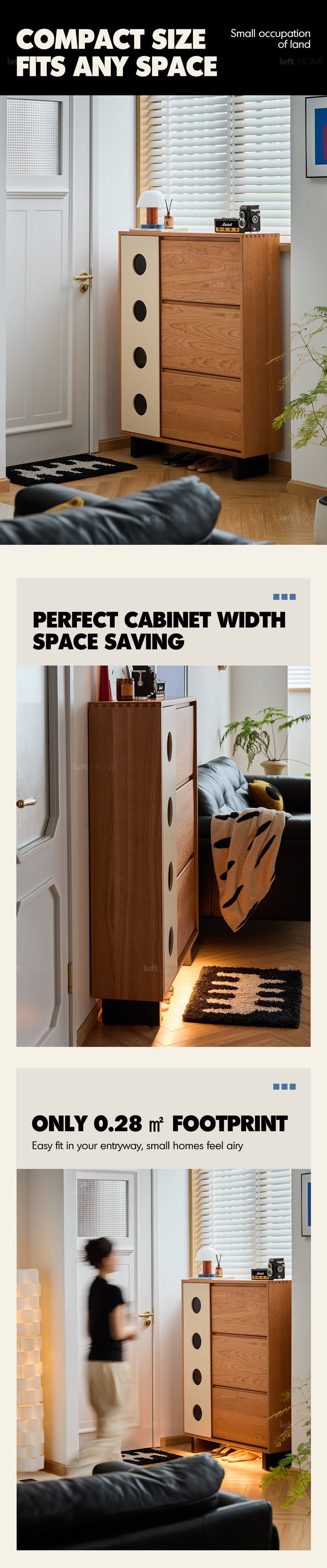 Scandinavian Cherry Wood Shoe Cabinet TIMELESS More Details and Instruction_2