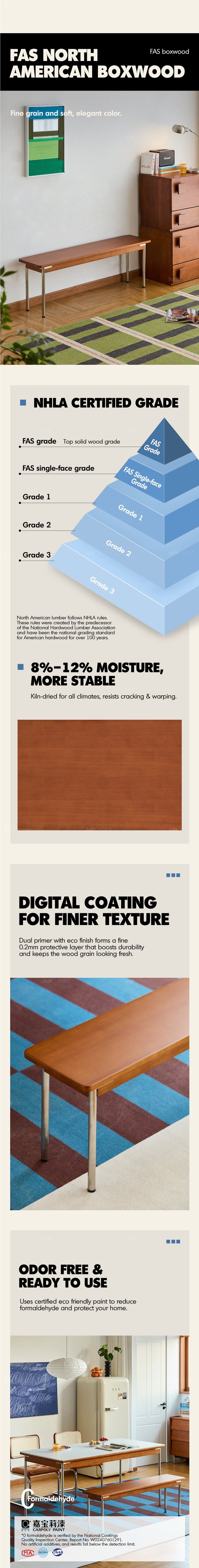 Bauhaus Boxwood Dining Bench PINECONE More Details and Instruction_2
