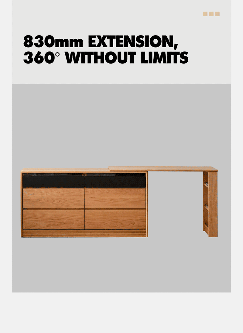Scandinavian Cherry Wood Dressing Table SHORE More Details and Instruction_2