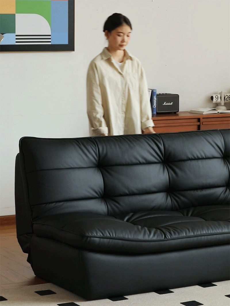 Bauhaus Microfiber Leather 3 Seater Sofa Bed LIE FLAT More Details and Instruction_2