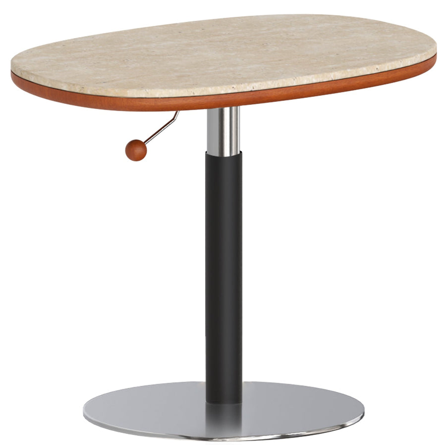 Vintage Sintered Stone Boxwood Height Adjustable Side Table ROMAN