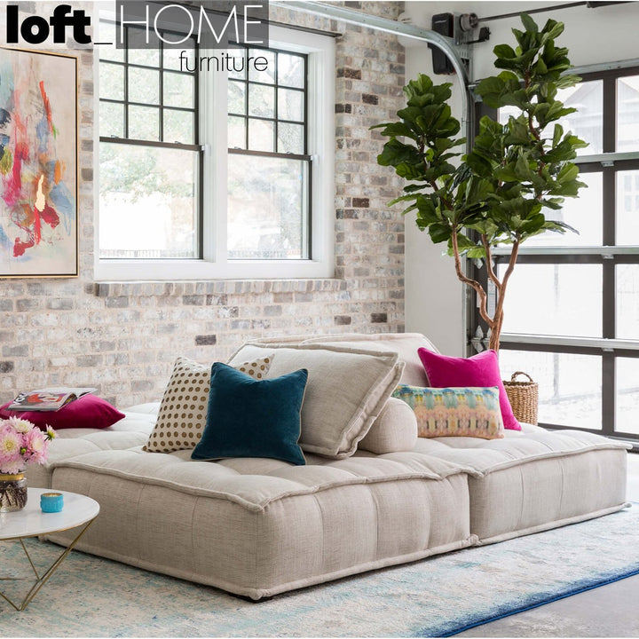 Vintage fabric 1 seater sofa element single primary product view.