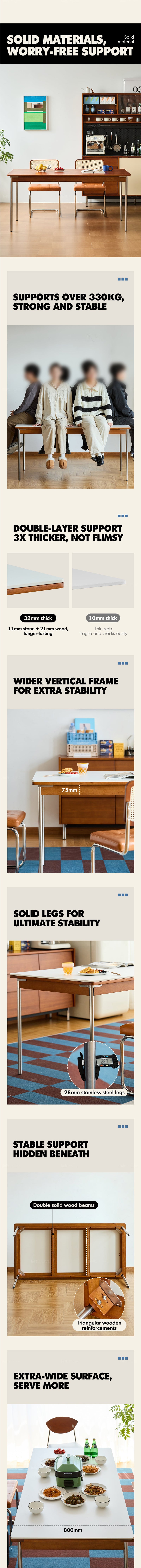 Bauhaus Sintered Stone Boxwood Dining Table PINECONE More Details and Instruction_2