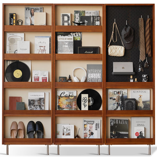 Bauhaus boxwood wall shelf bookshelf slimo primary product view.