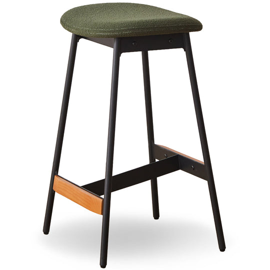 Bauhaus boucle fabric bar chair bird in white background.