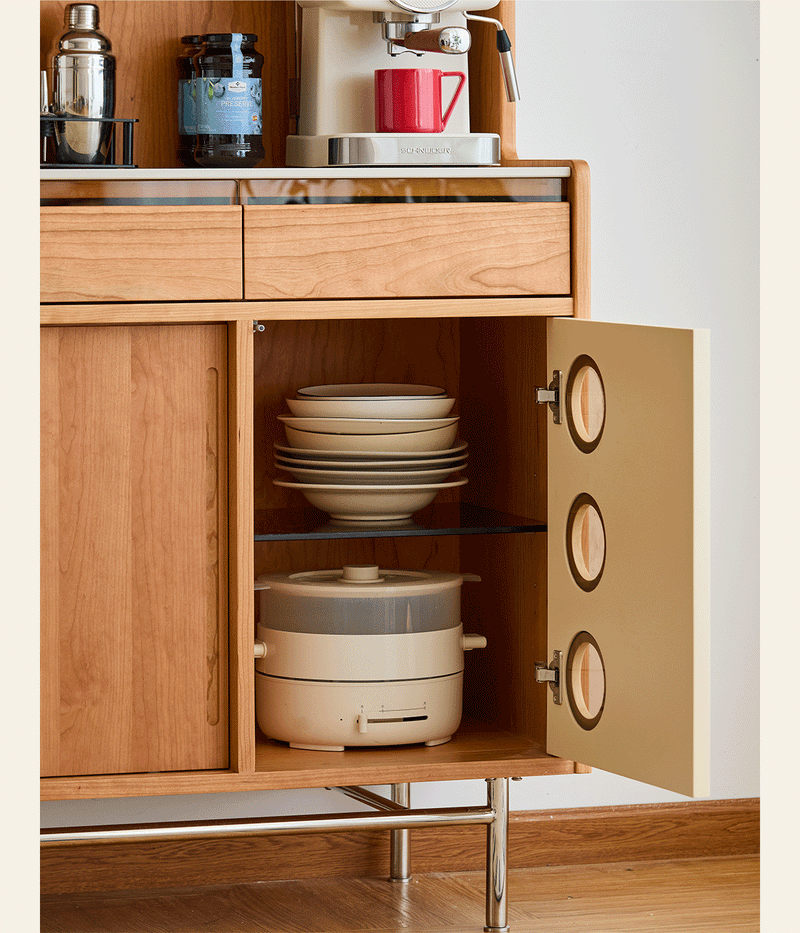 Scandinavian Sintered Stone Storage Side Cabinet TIME More Details and Instruction_6