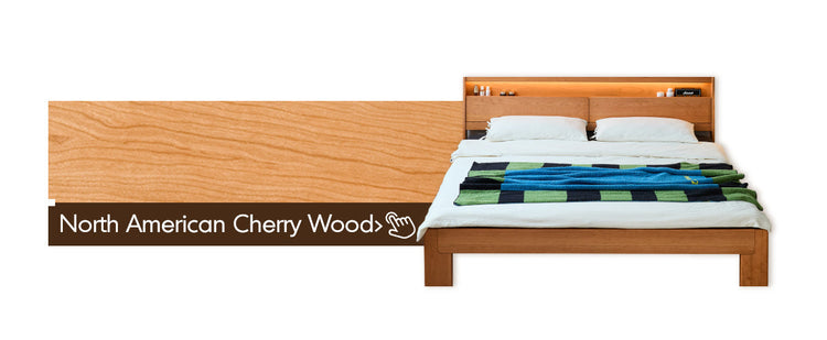 Scandinavian Cherry Wood Bed ACCOMPANY LIGHT Good to Know Preview-2