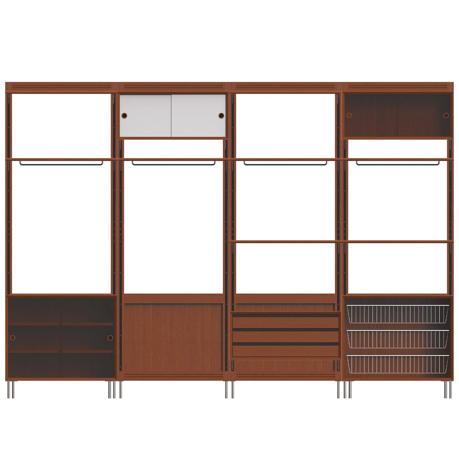Bauhaus boxwood modular hanging wall shelf system muse wardrobe primary product view.