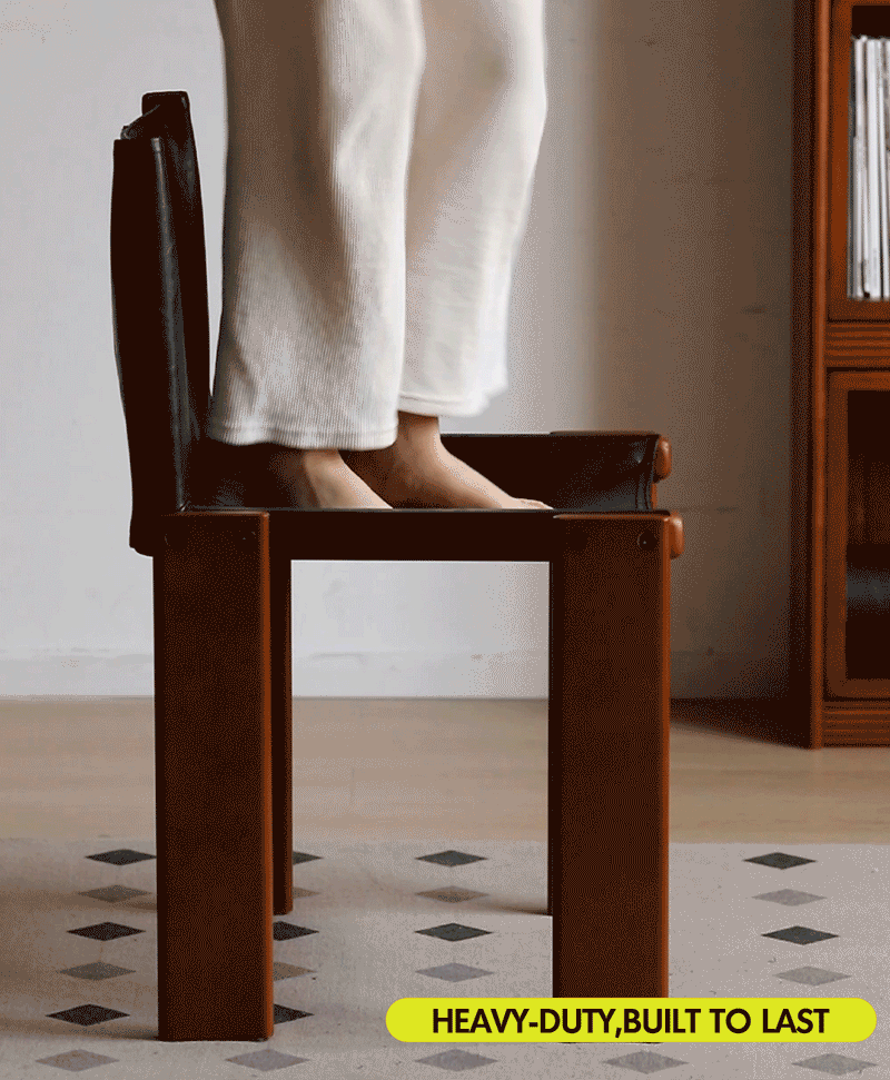 Bauhaus Genuine Leather Dining Chair TANSU More Details and Instruction_2