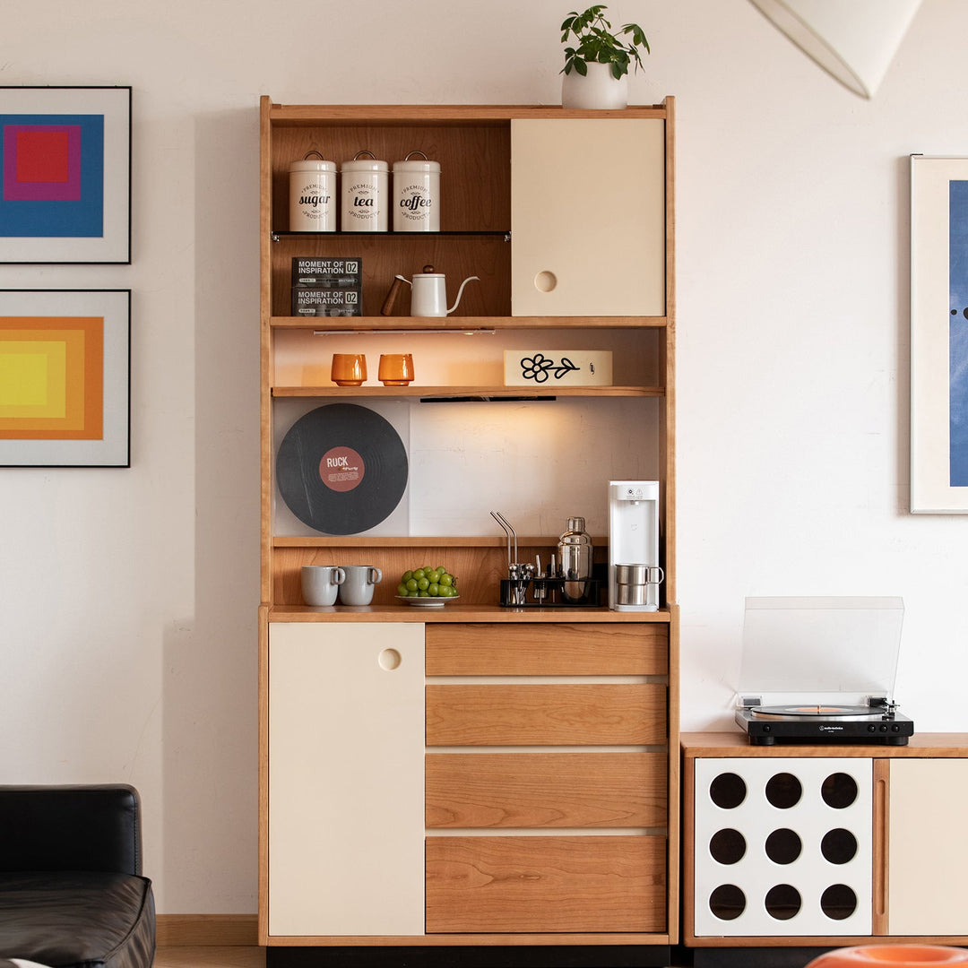 Scandinavian Cherry Wood Storage Side Cabinet TIME