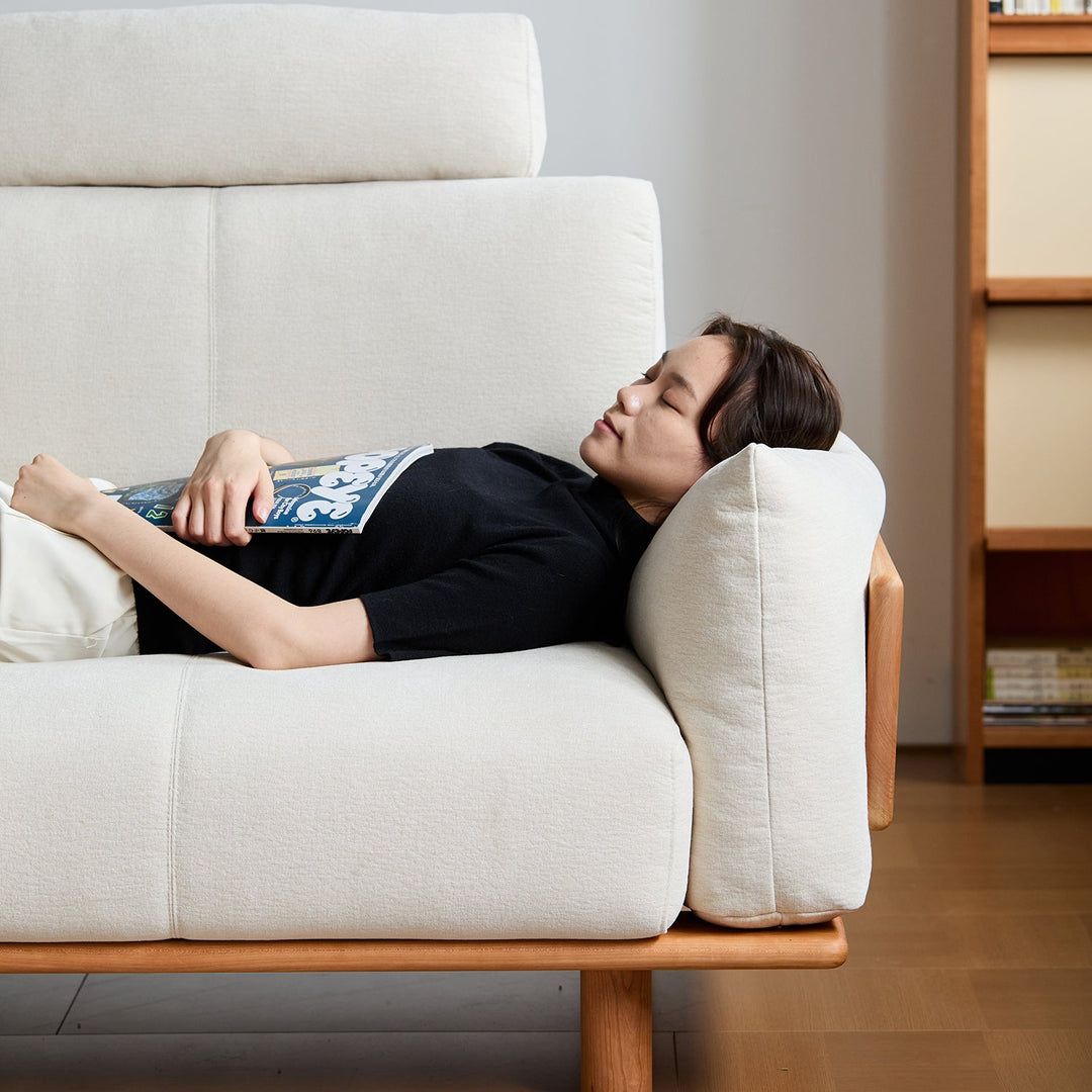 Scandinavian Mixed Weave Fabric 1 Seater Sofa BESSEN