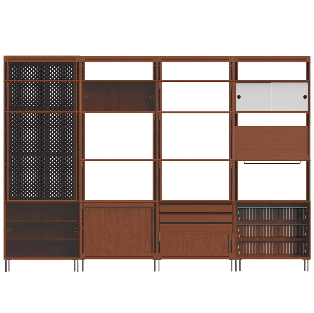 Vintage Boxwood Modular Hanging Wall Shelf System MUSE DINING