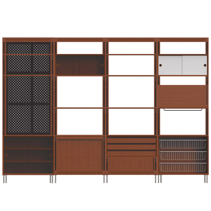 Vintage Boxwood Modular Hanging Wall Shelf System MUSE DINING