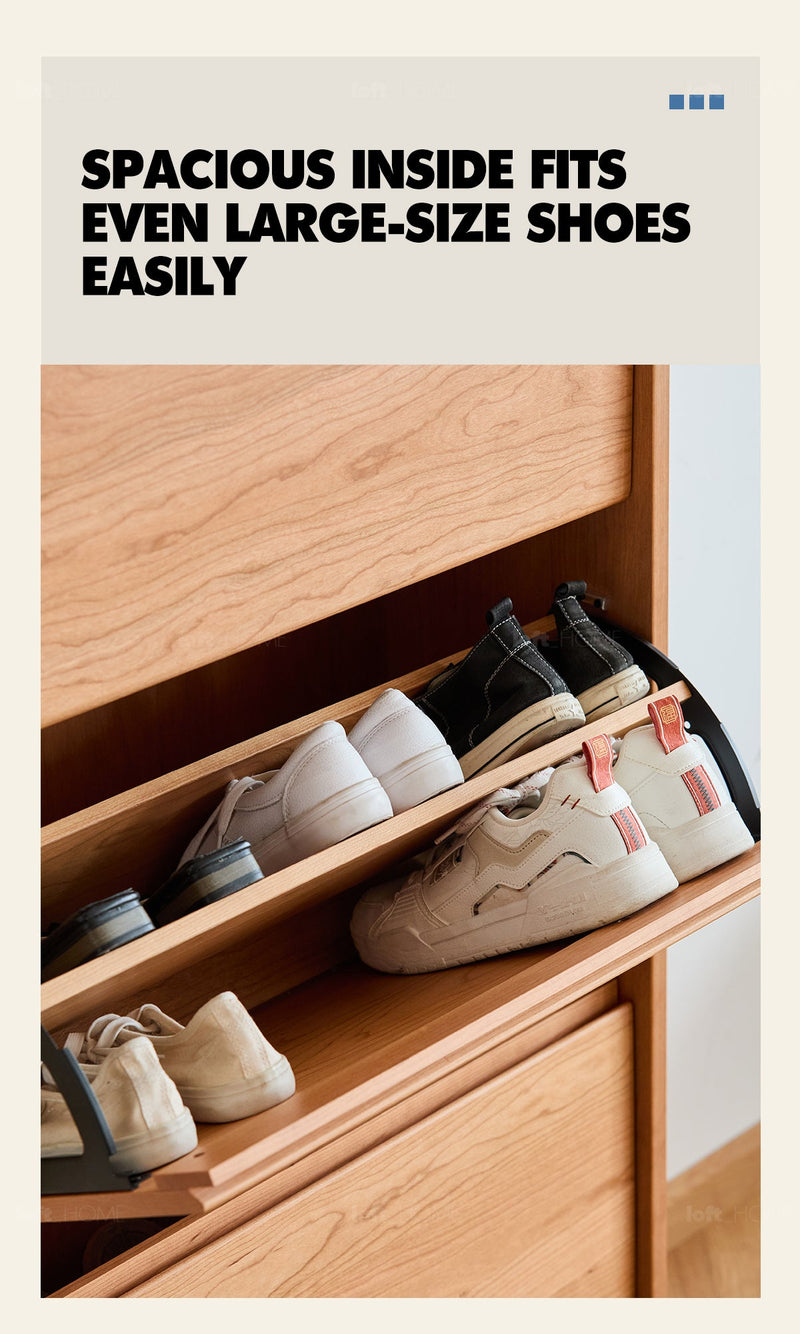 Scandinavian Cherry Wood Shoe Cabinet TIMELESS More Details and Instruction_7