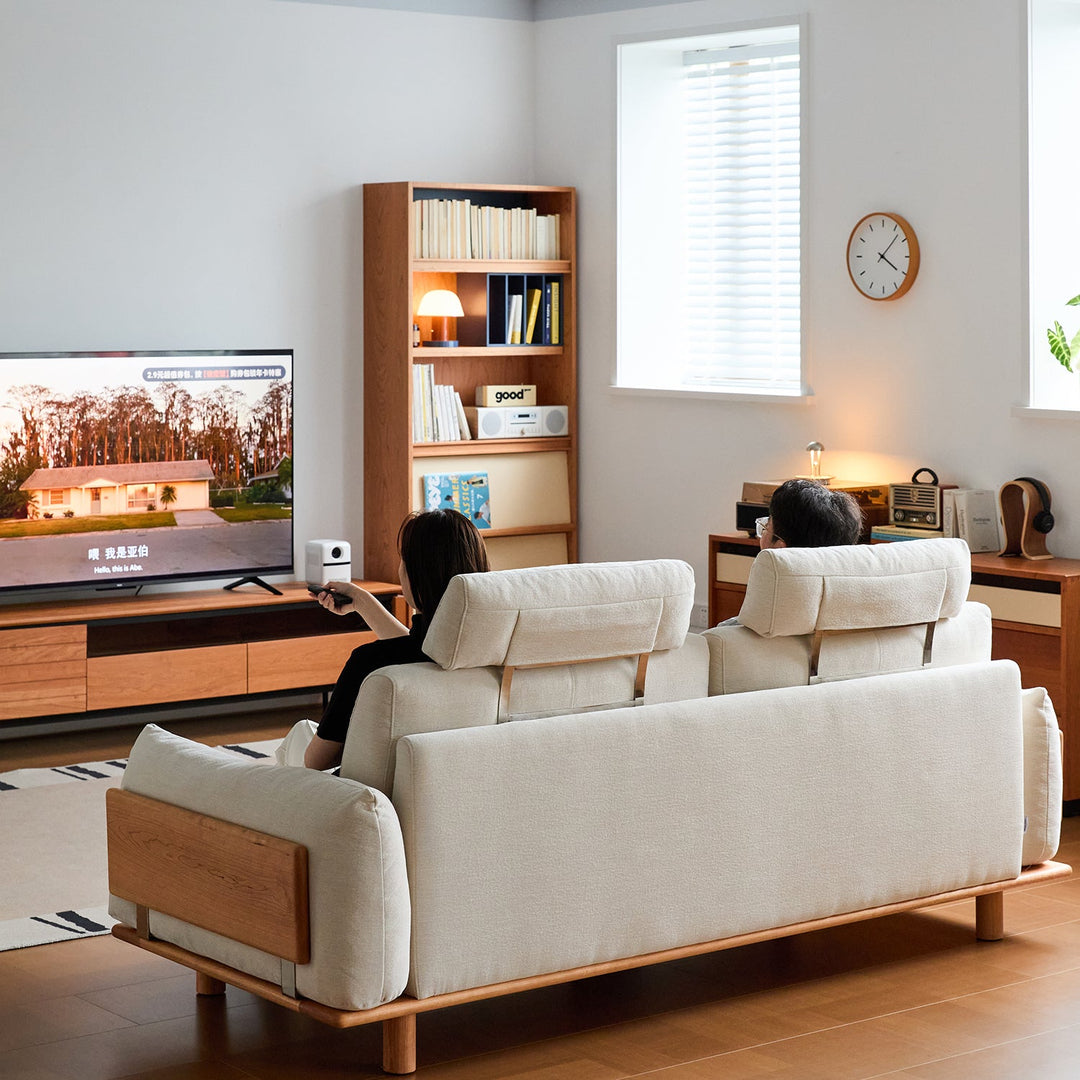 Scandinavian Mixed Weave Fabric 2 Seater Sofa BESSEN