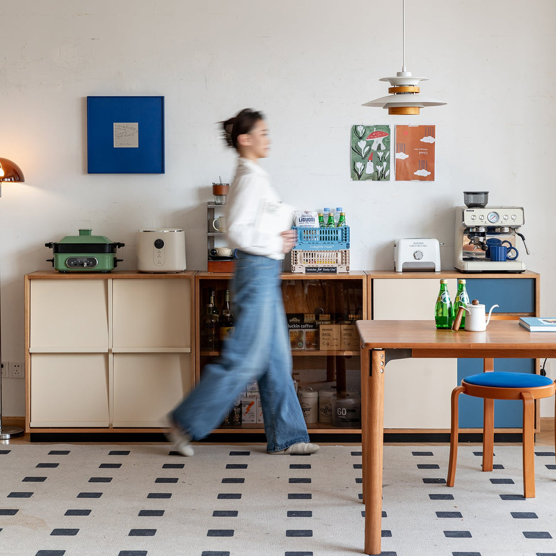 Scandinavian Cherry Wood Modular Cabinet TIME