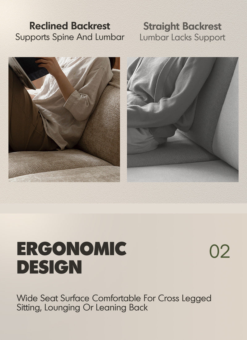more product details and feature of Minimalist Linen Fabric 3 Seater Sofa CAMALEONDA