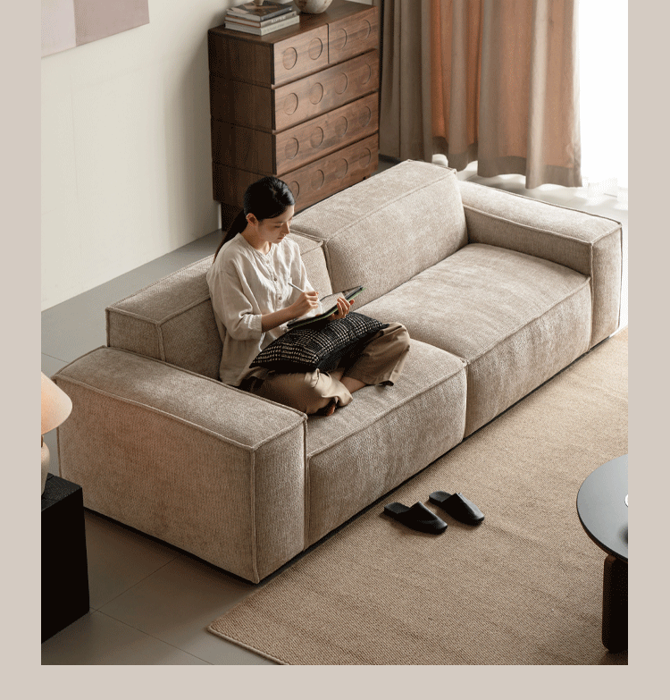 Minimalist Cotton Fabric 3 Seater Sofa CAMALEONDA