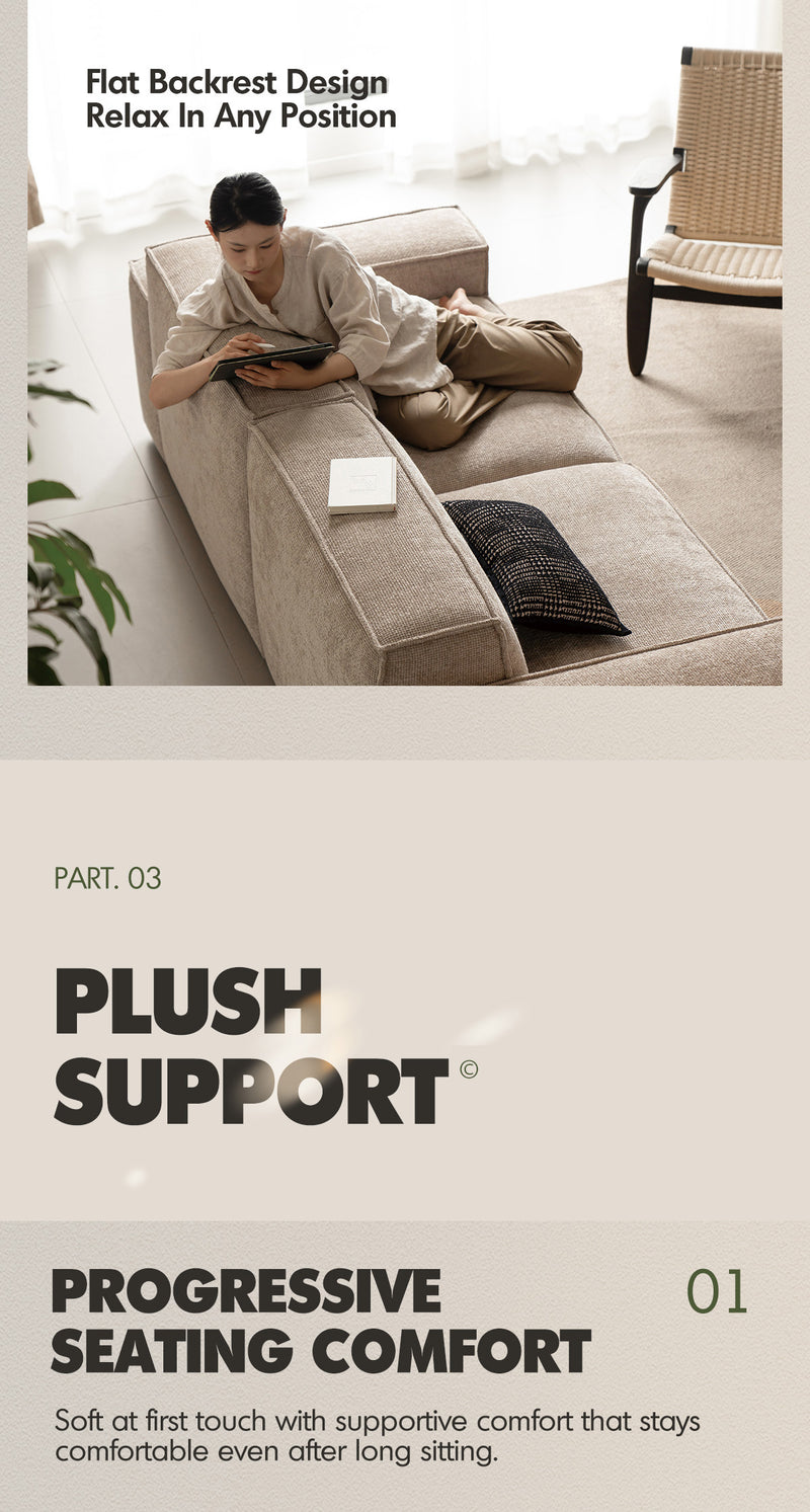 more product details and feature of Minimalist Linen Fabric 3 Seater Sofa CAMALEONDA