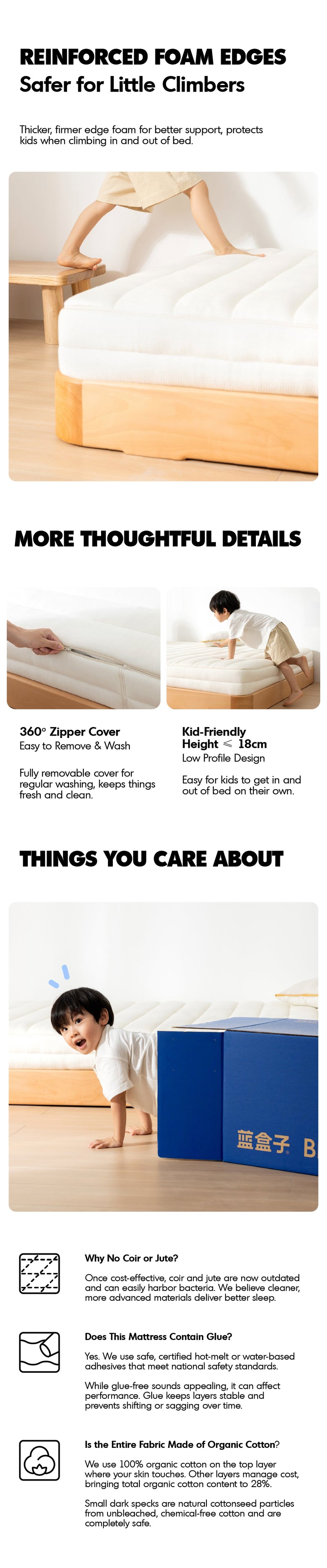 18cm Pocket Spring 3D AirMesh Kids Mattress BLUEBOX KIDS More Details and Instruction_8