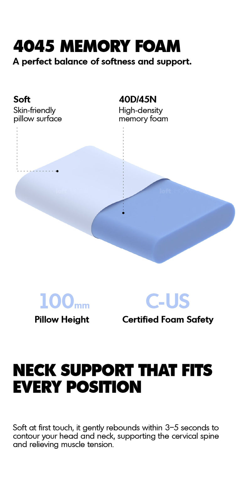10cm Gel Memory Foam Pillow BLUEBOX N2 More Details and Instruction_3