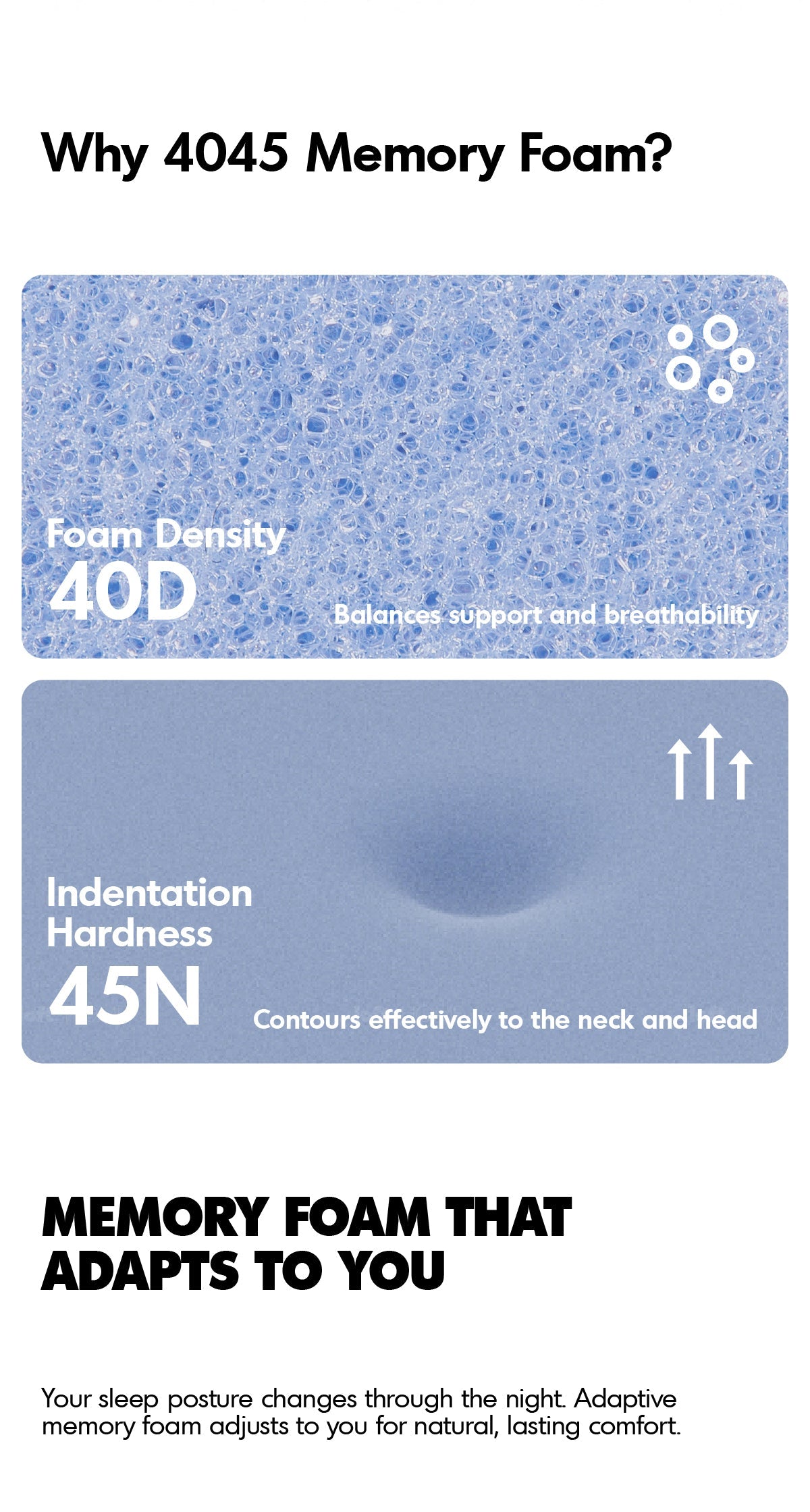 10cm Gel Memory Foam Pillow BLUEBOX N2 More Details and Instruction_5