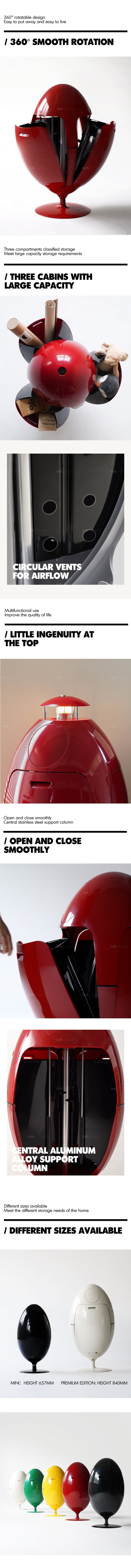 Bauhaus ABS Waste Bin EGG More Details and Instruction_3