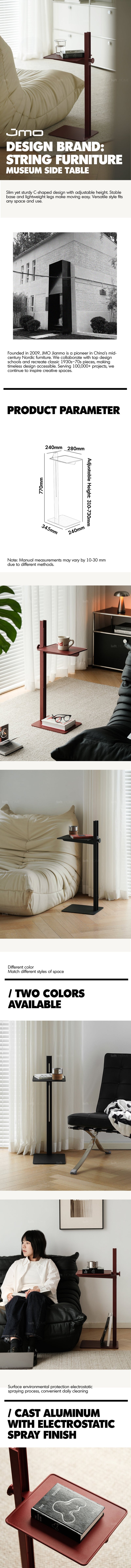 Bauhaus Steel Side Table STRING More Details and Instruction