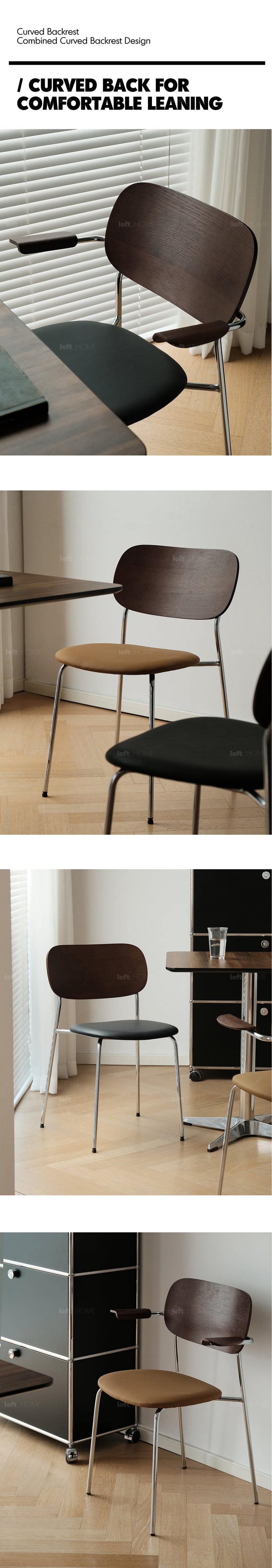 Bauhaus PU Leather Dining Chair NIKA More Details and Instruction_3