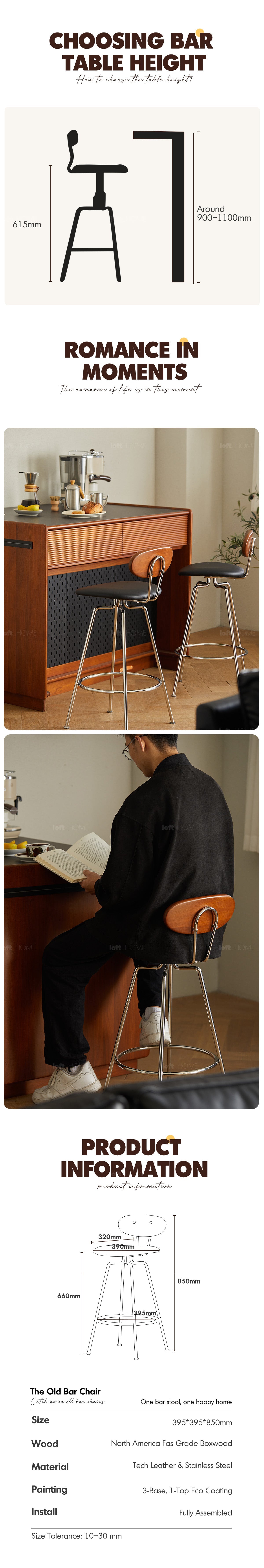 Bauhaus Boxwood Bar Chair THE OLD More Details and Instruction_2